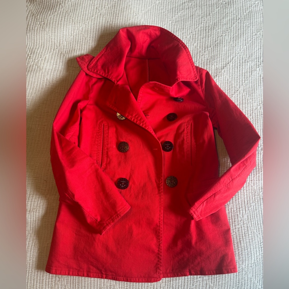 DSQUARED2 red cotton trench coat